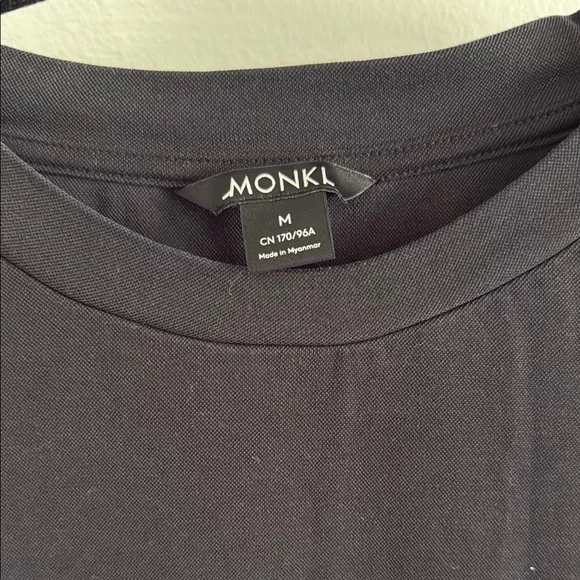 monki short sleeve washed black shift maxi dress - Picture 2 of 5